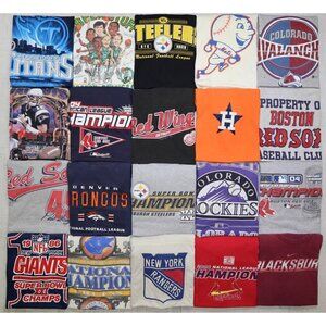 Vintage 80s 90s Sports Tees Starter  Logo 7 Promo Reseller Lot Of 20 Tees RARE